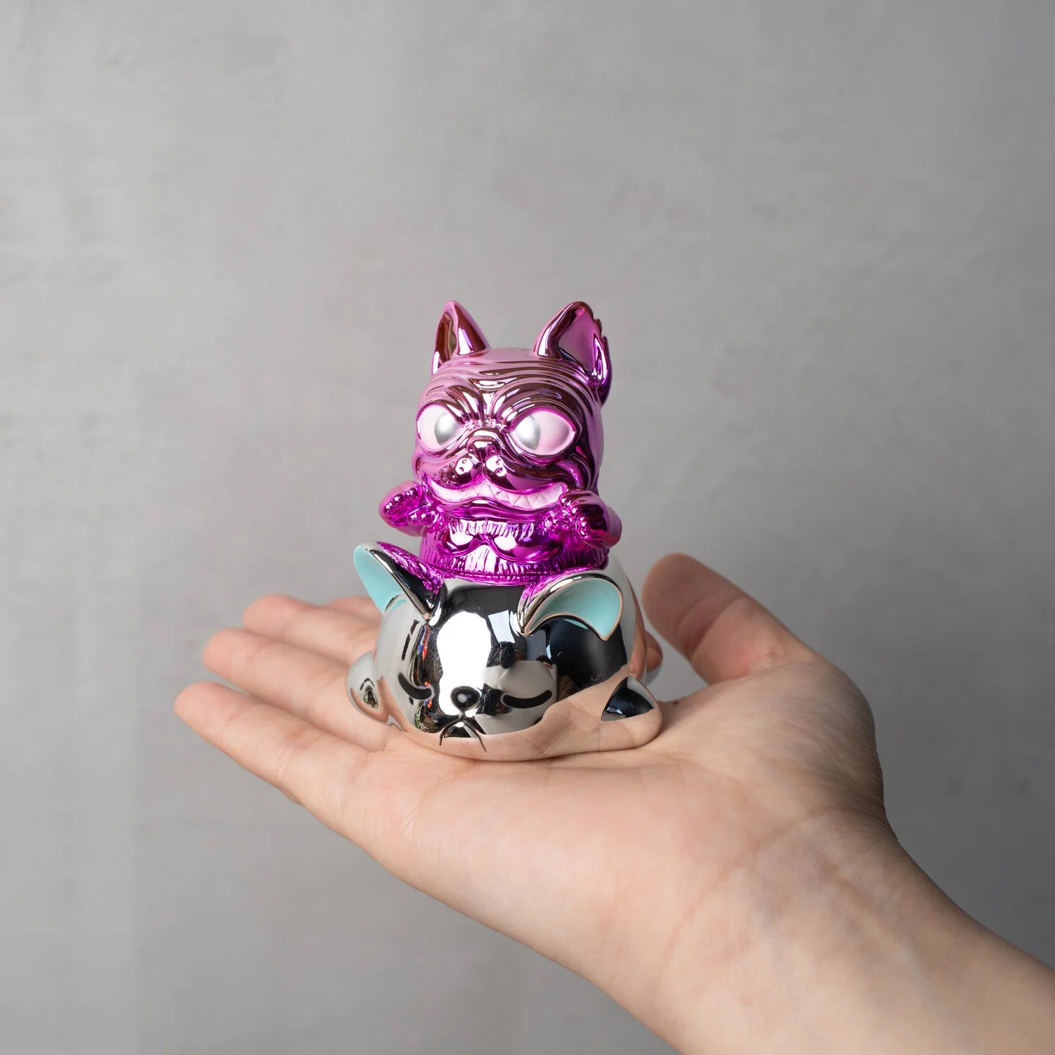 Paulus Hyu Hand-Painted Nimbus Pink Chrome Toy
