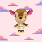 A cute Fauna plush from Animal Crossing, featuring her signature deer design with soft brown fur and big eyes. Perfect for Animal Crossing fans and plush toy collectors.