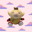 A charming Olimar plush from the Pikmin series, featuring his distinctive yellow spacesuit and cheerful expression, perfect for Pikmin fans and plush toy collectors.