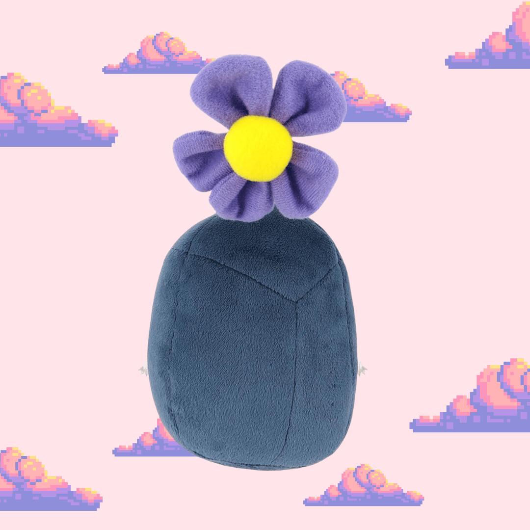 A unique Rock Pikmin plush from the Pikmin series, featuring its distinct grayish color, large eyes, and rocky texture, perfect for Pikmin fans and plush toy collectors.