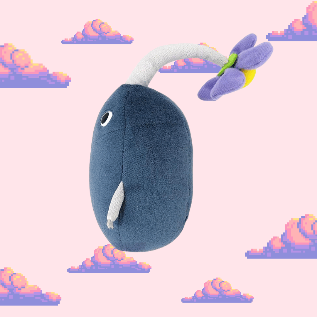 A unique Rock Pikmin plush from the Pikmin series, featuring its distinct grayish color, large eyes, and rocky texture, perfect for Pikmin fans and plush toy collectors.